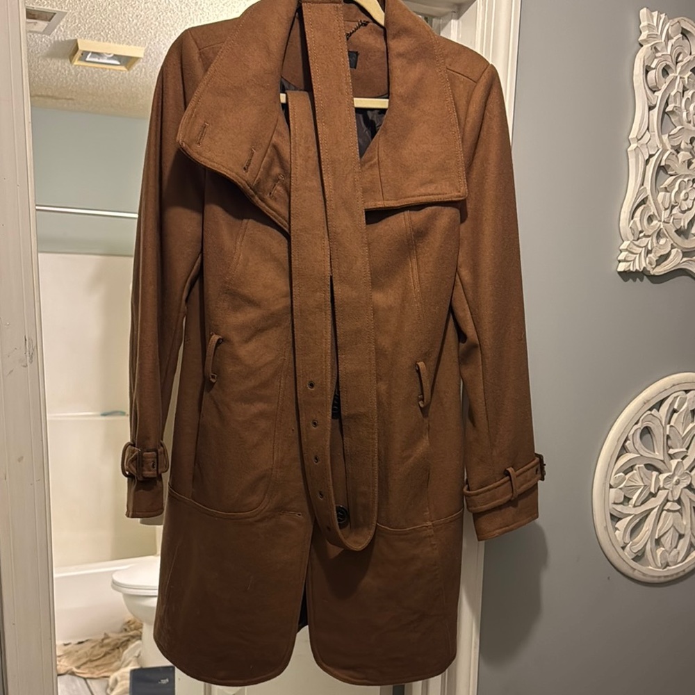 Brown Trench Coat with Belt